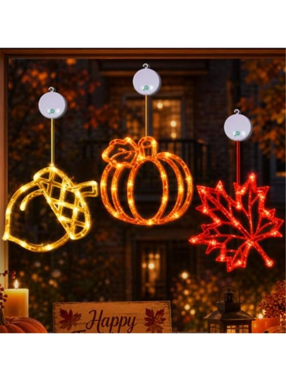 Fall Decor Fall Lights 2026, Thanksgiving Decorations LED Lights